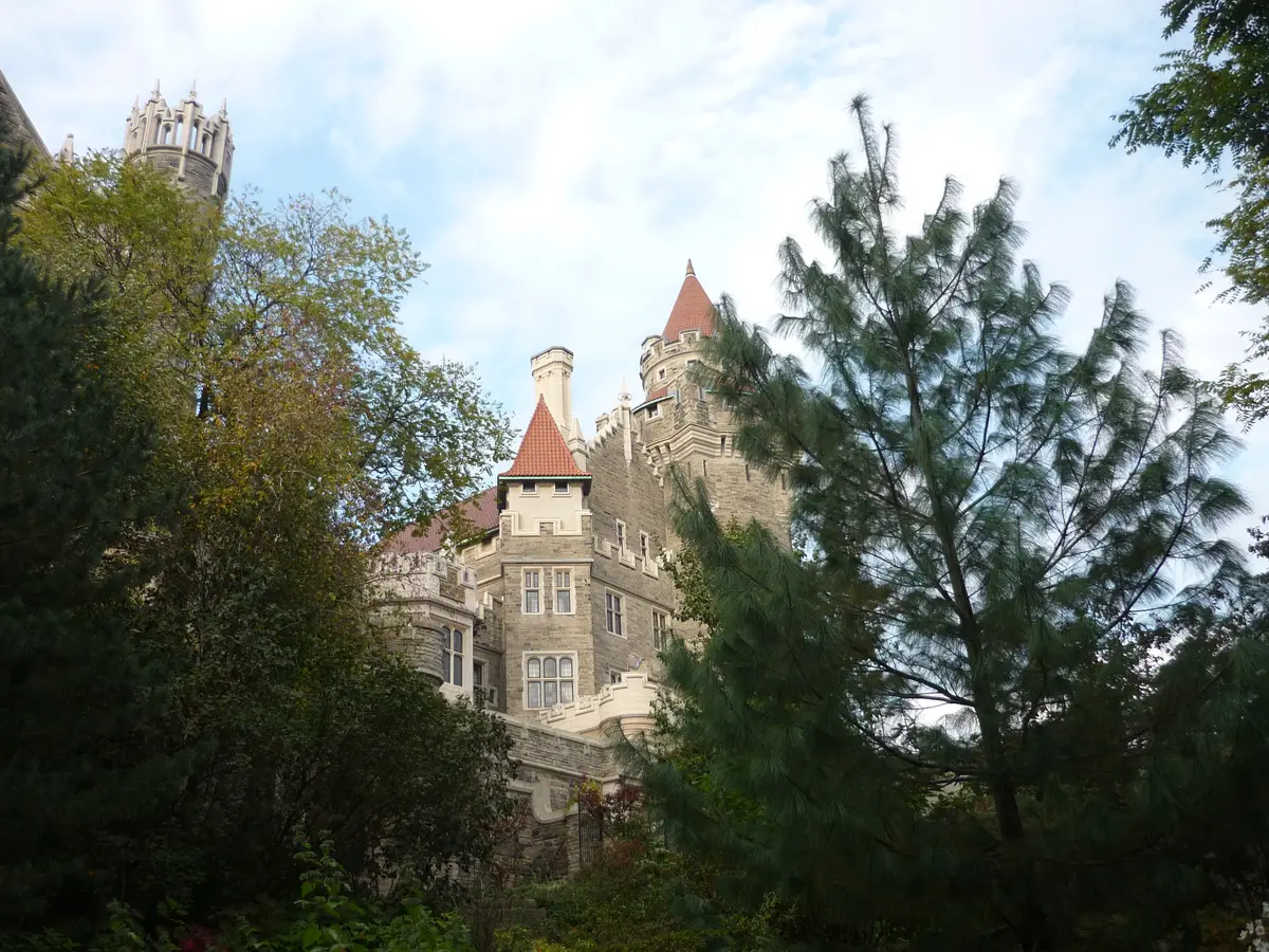Casa Loma seen through the trees.