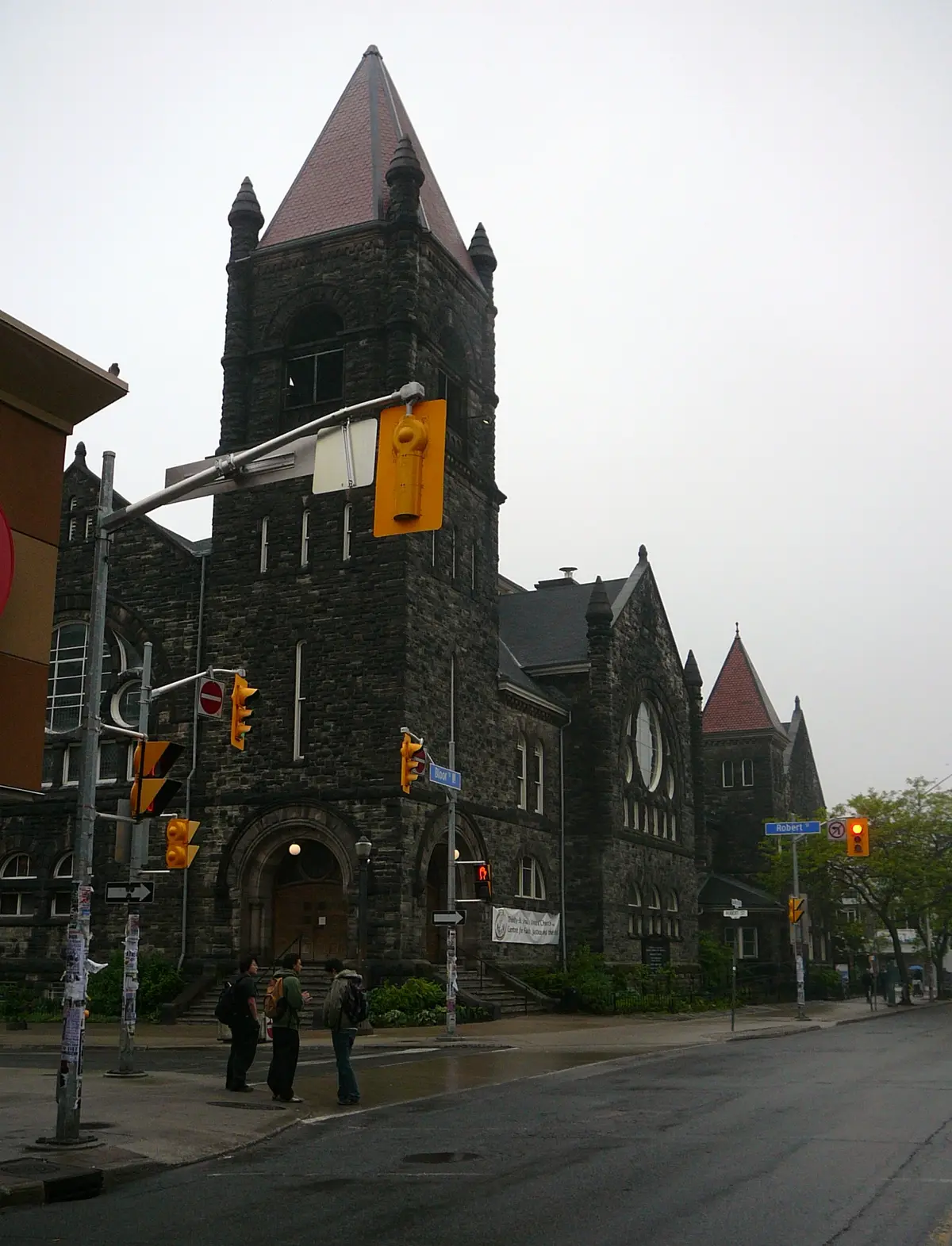 The tower of Trinity-St. Paul's United Church