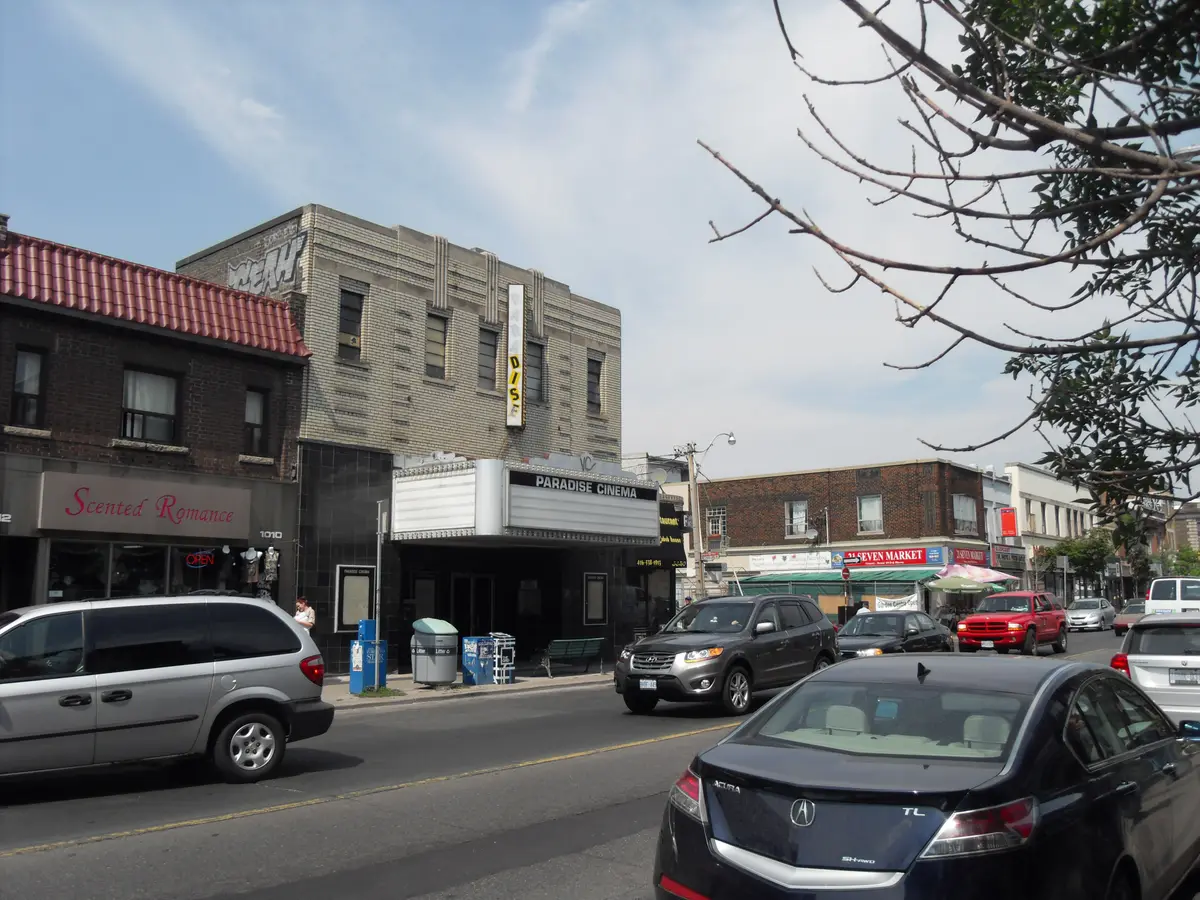 The Paradise Cinema marquee and its vertical sign on Bloor Street West