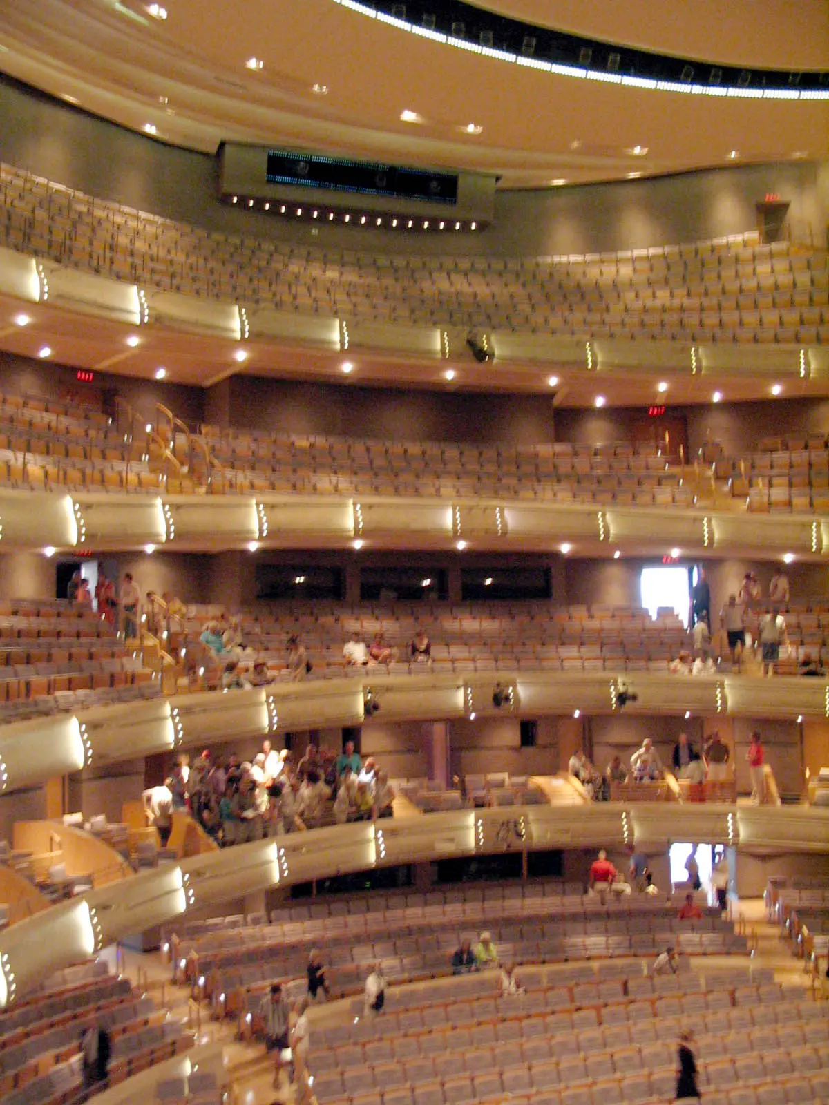 Curved tiers and balconies of the main auditorium inside the Four Seasons Centre