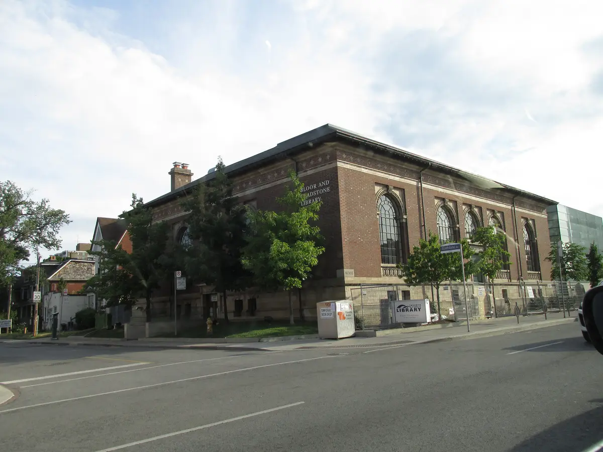 The brick Bloor and Gladstone Library building on Bloor Street West