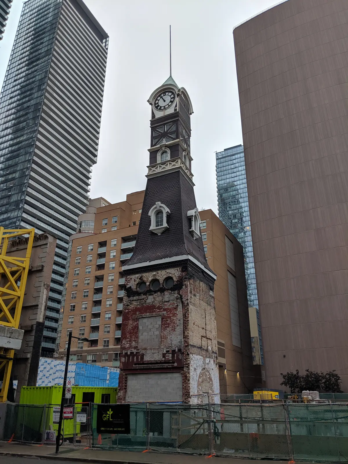 The clock tower of Fire Hall No. 3 in Toronto.