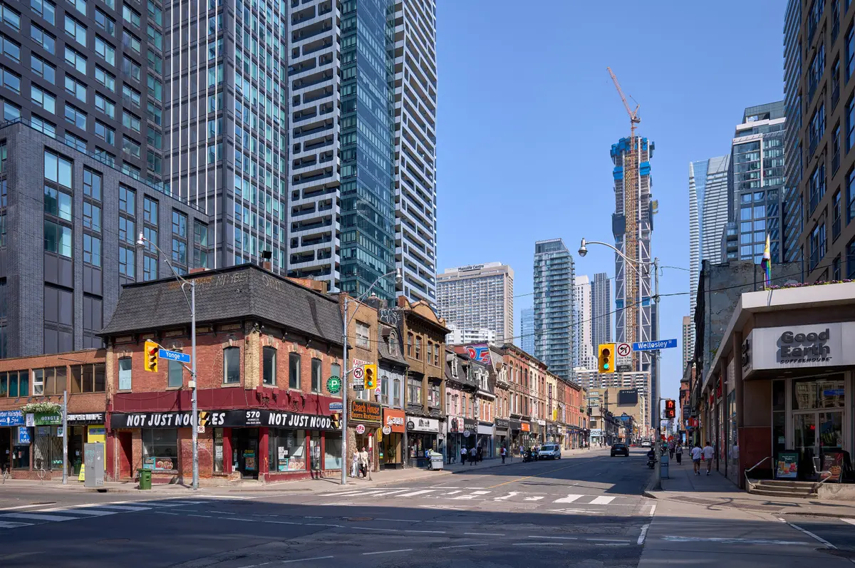Yonge Street at Wellesley Street in downtown Toronto